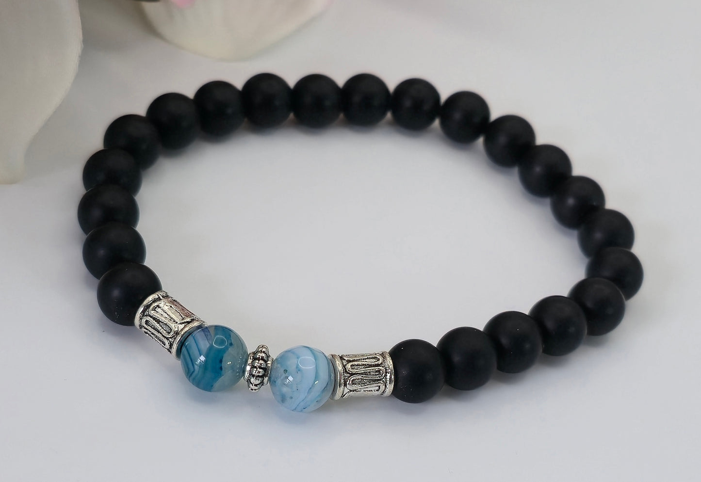 Black with Blue stripe