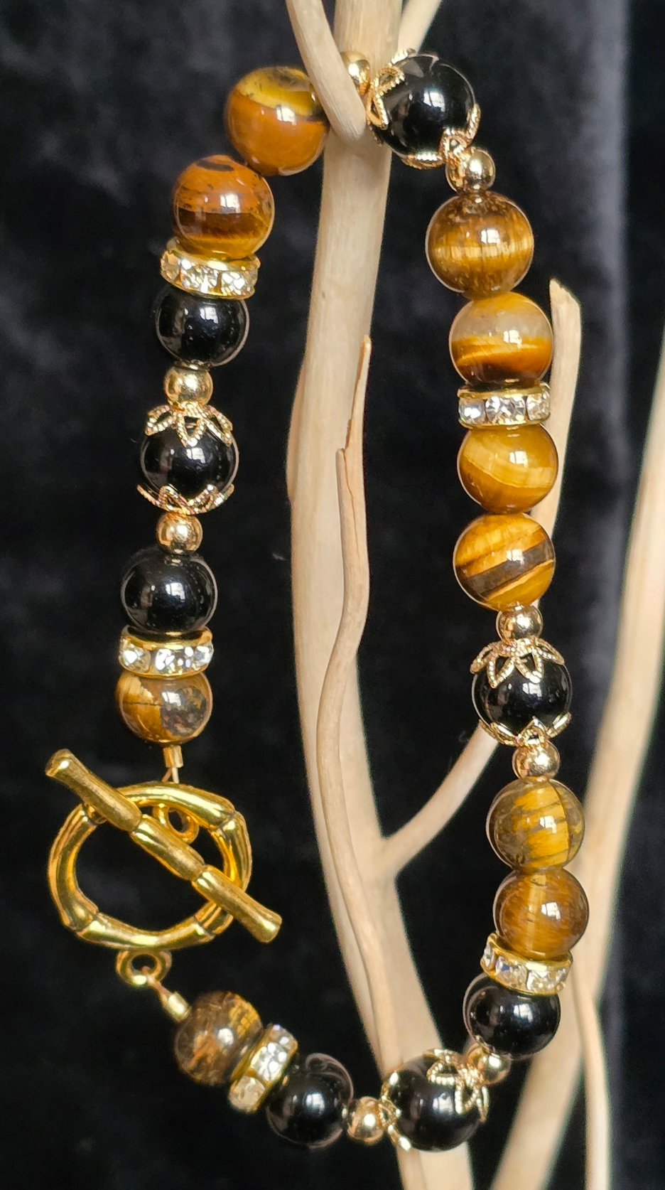 Tiger's eye and black agate